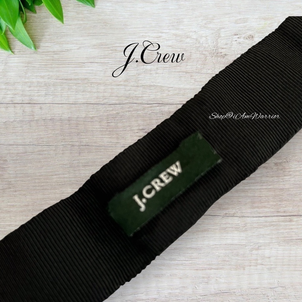 J.Crew Vintage Black Grosgrain Ribbon Belt w/ Smoky Crystal Squares @iamwarrior - Picture 7 of 9